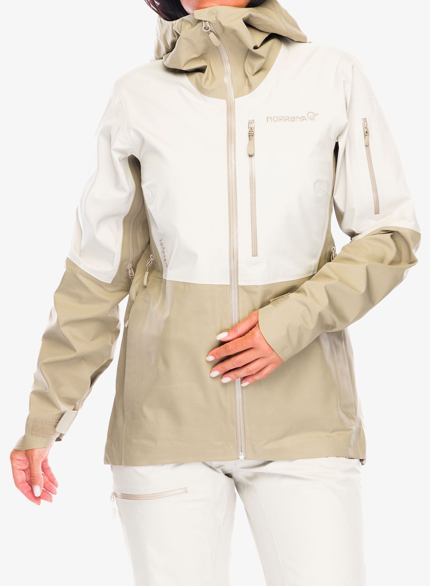 Dámska lyžiarska bunda Norrona Lofoten GORE-TEX Jacket - oatmeal