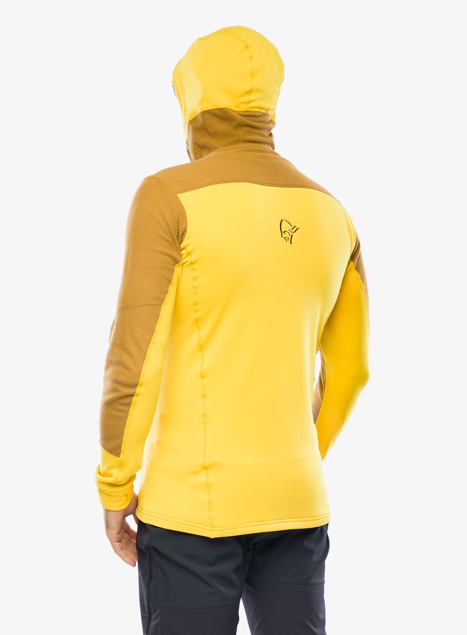 Mikina s kapucňou Norrona Lofoten Thermal Pro Hood - sulphur/camelflage