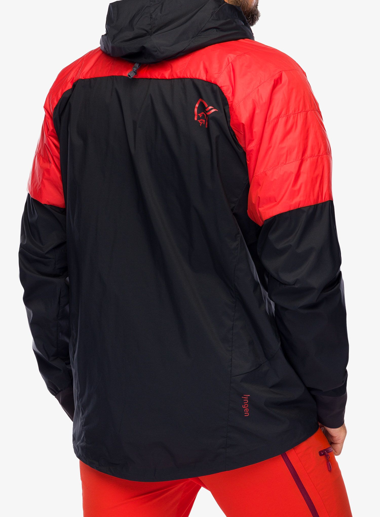 Hybridná bunda Norrona Lyngen Aero80 Insulated Zip Hood - arednalin/caviar