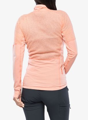 Flísová mikina dámska Norrona Lyngen Alpha90 Jacket - peach amber