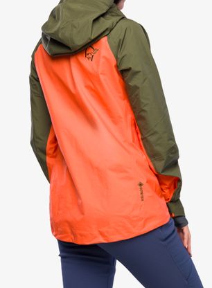 Nepremokavá bunda dámska Norrona Lyngen Gore-Tex Jacket - olive night/orange alert