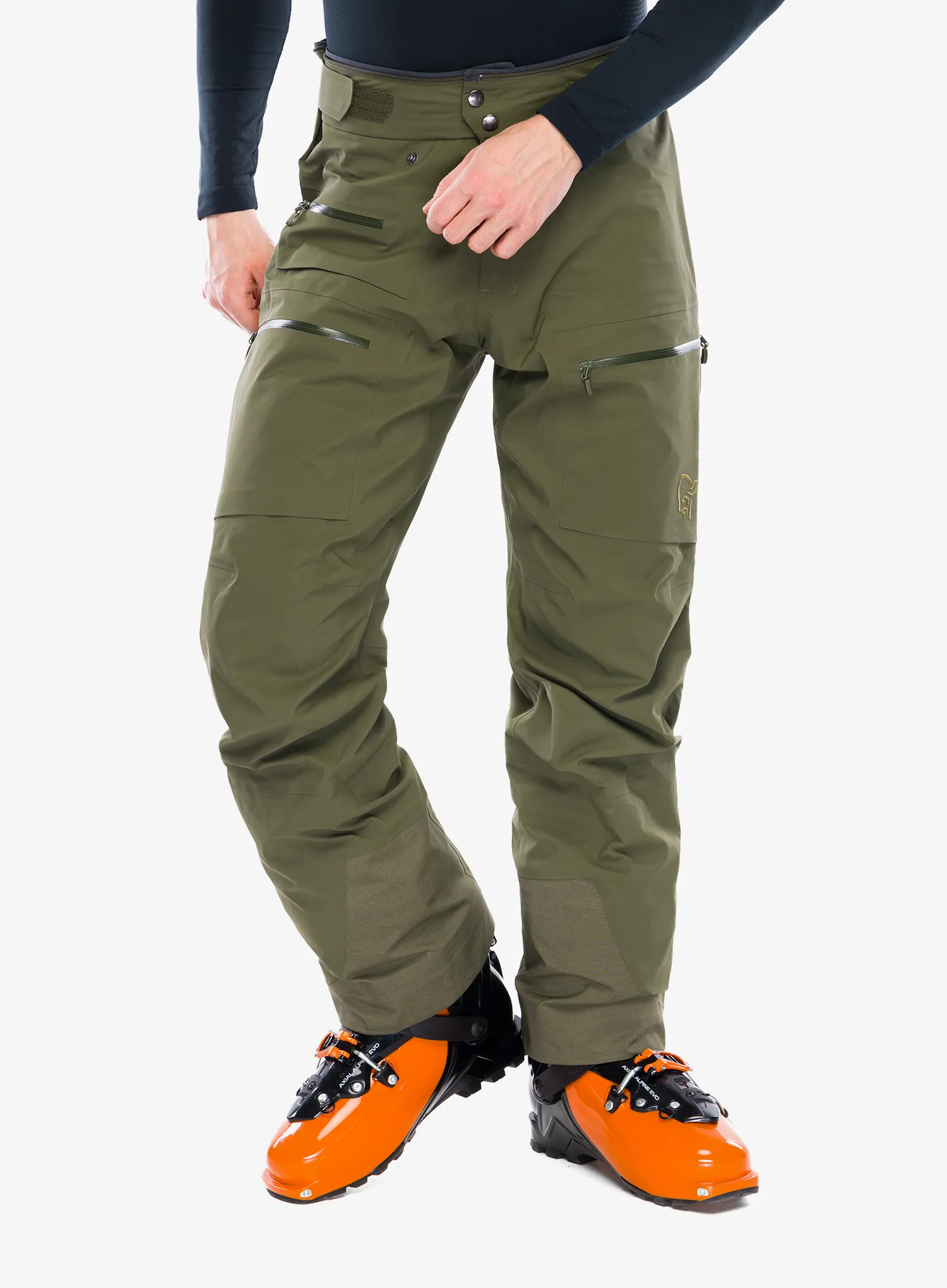 Trekingové nohavice Norrona Lyngen Gore-Tex Pro Pants - olive night