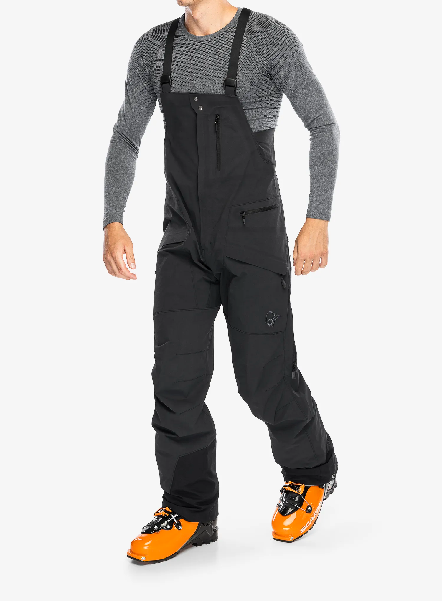 Softshellové nohavice Norrona More Flex1 Bib - caviar