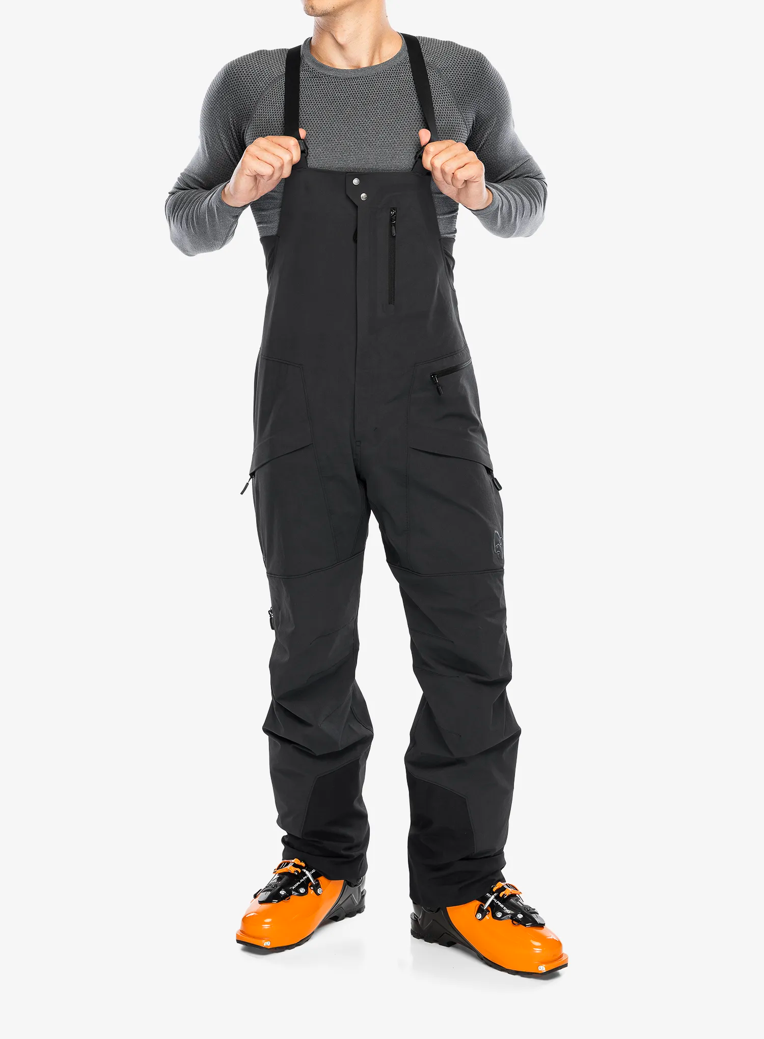 Softshellové nohavice Norrona More Flex1 Bib - caviar