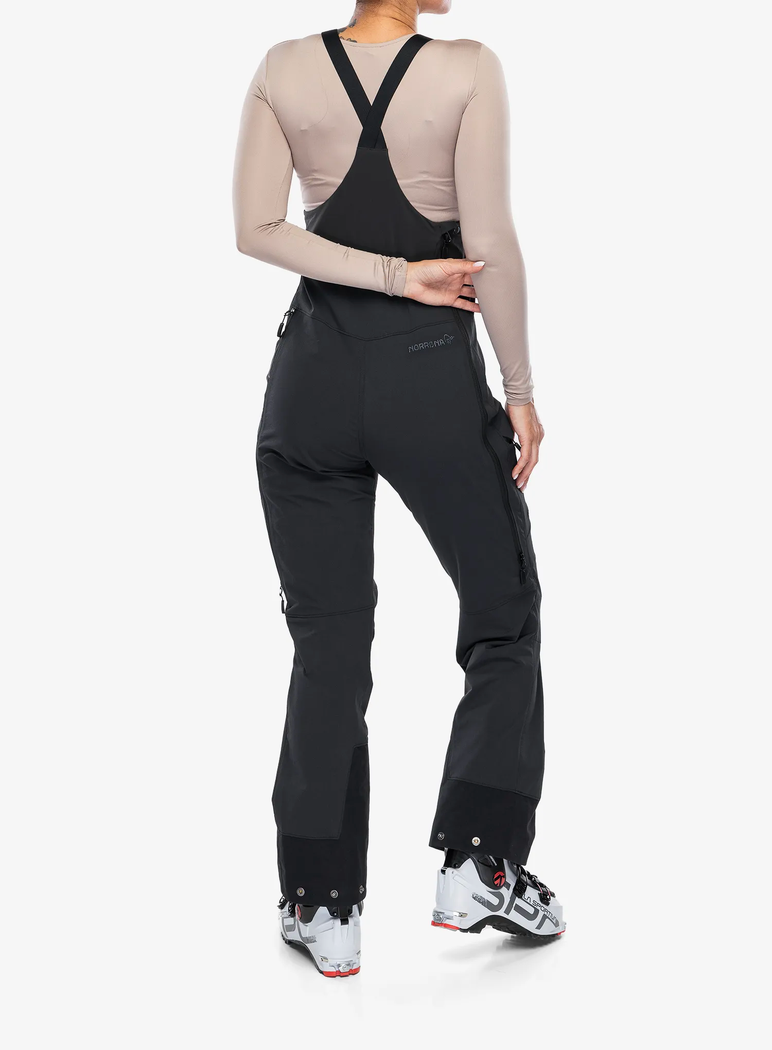 Dámske softshellové nohavice Norrona More Flex1 Bib - caviar