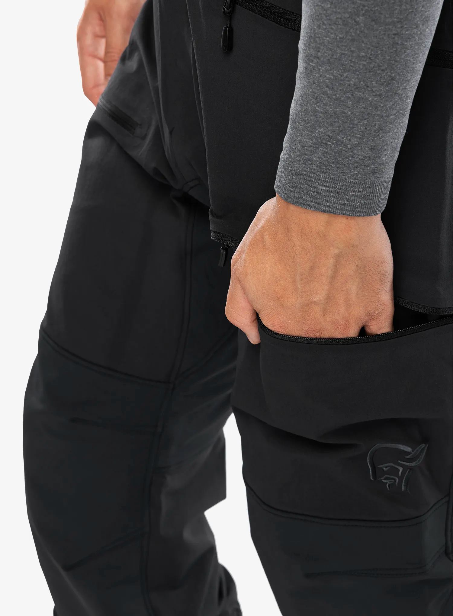 Softshellové nohavice Norrona More Flex1 Pants - caviar