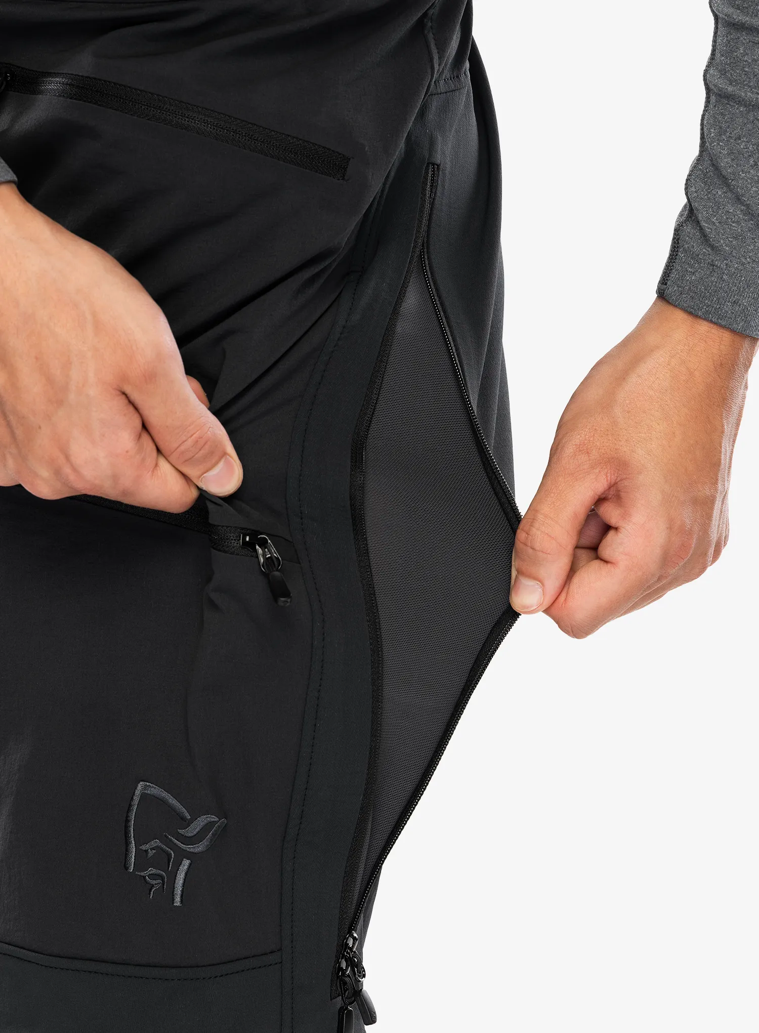Softshellové nohavice Norrona More Flex1 Pants - caviar