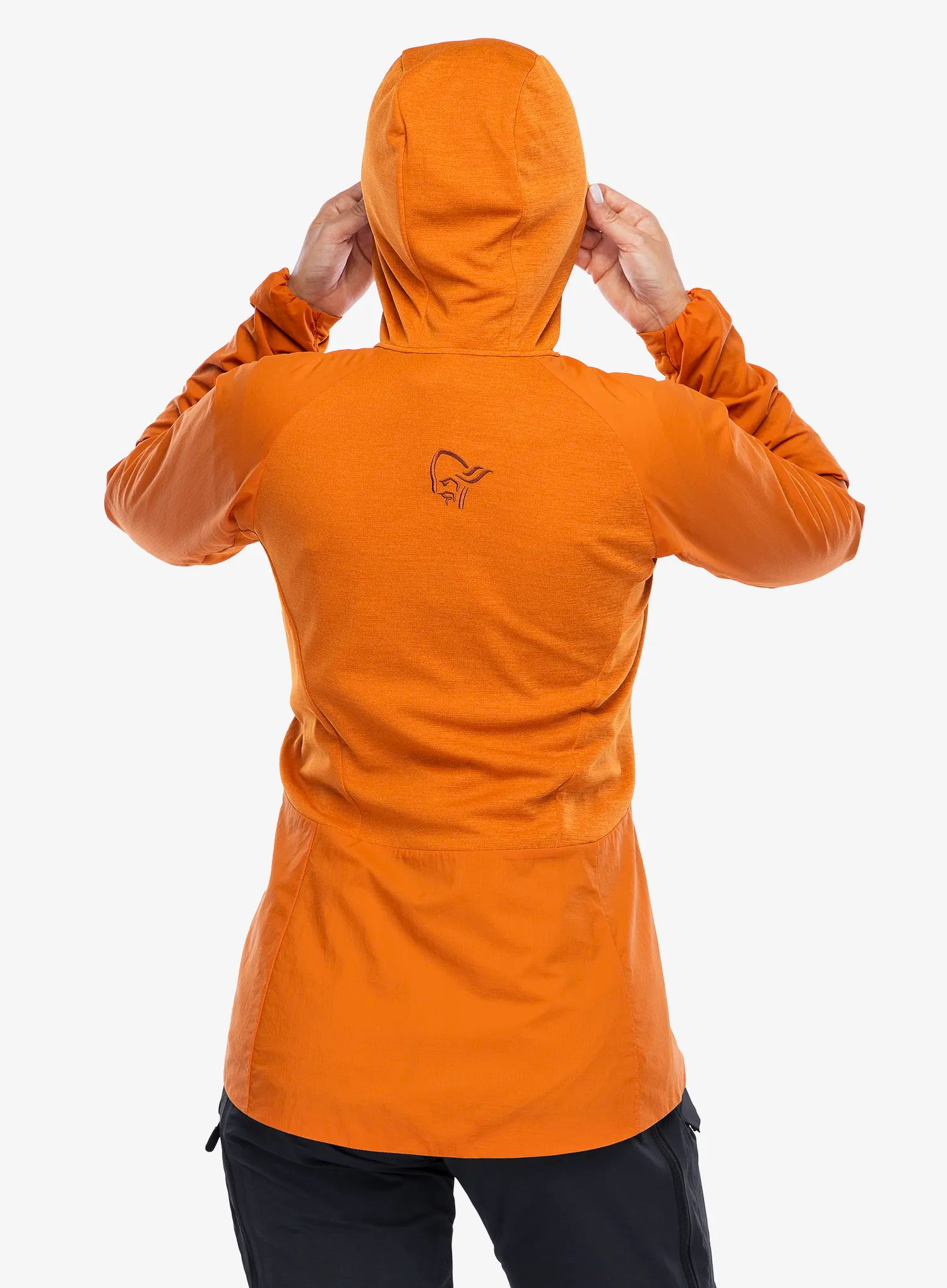 Dámska hybridná bunda dámska Norrona More Octa Zip Hood - gold flame