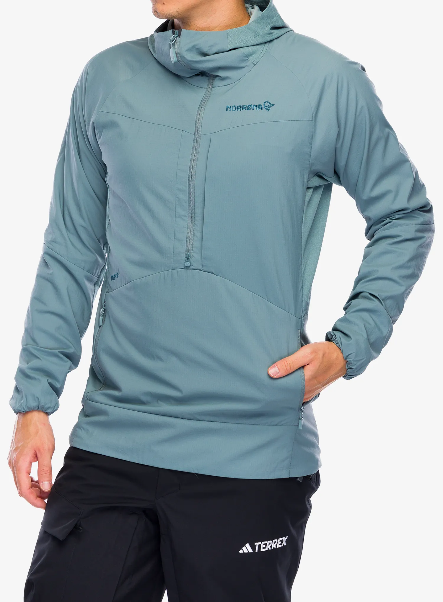 Hybridná bunda Norrona More Octa Zip Hood - trooper