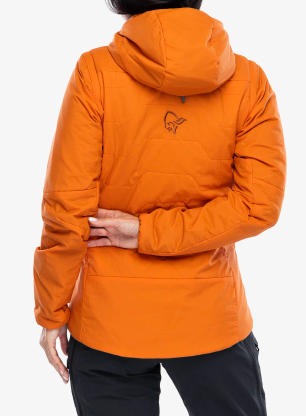 Zateplená bunda dámska Norrona More Thermo60 Aero200 Jacket - gold flame