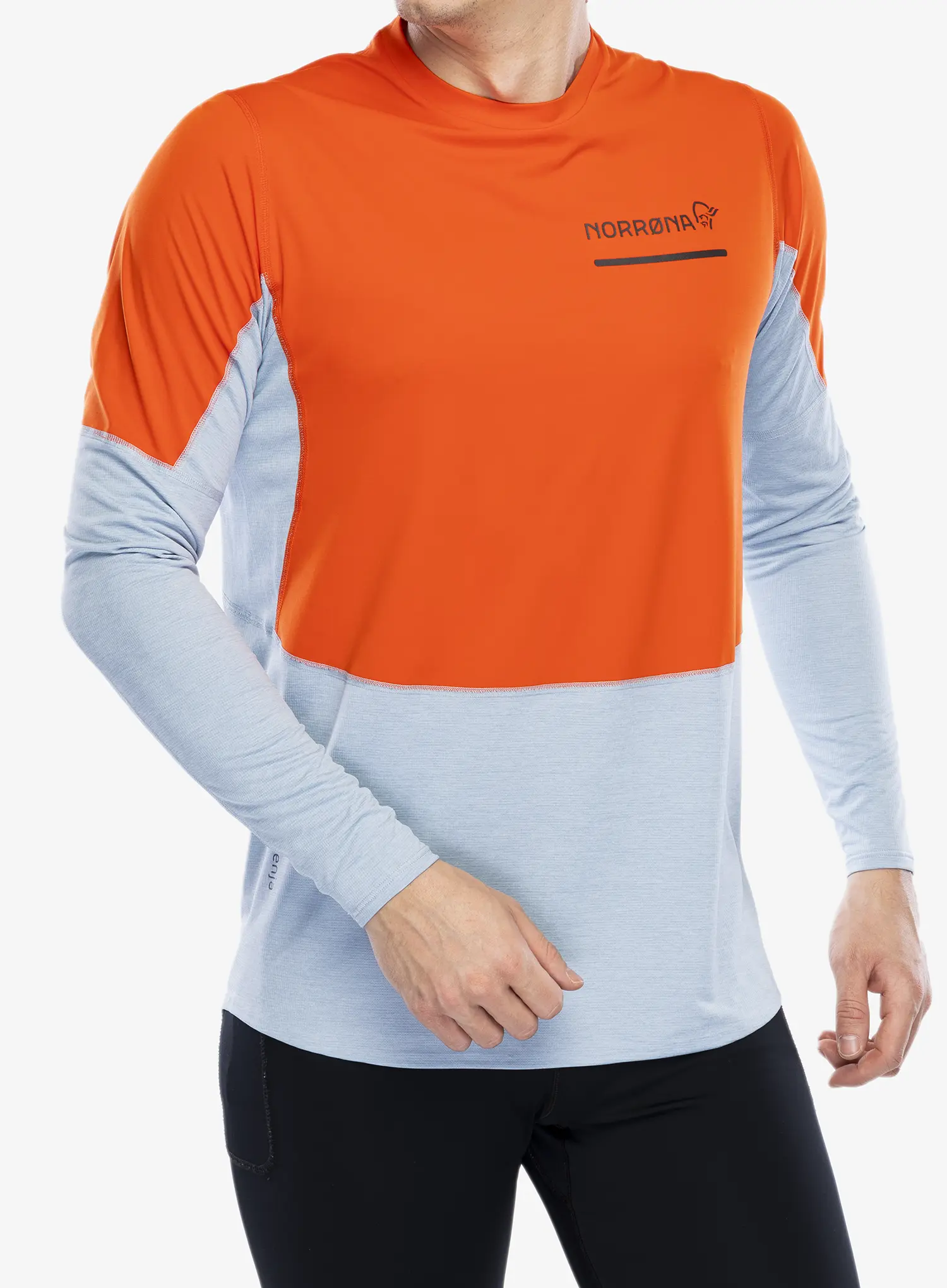 Bežecká mikina Norrona Senja Equaliser Lightweight Long Sleeve - adrenalin