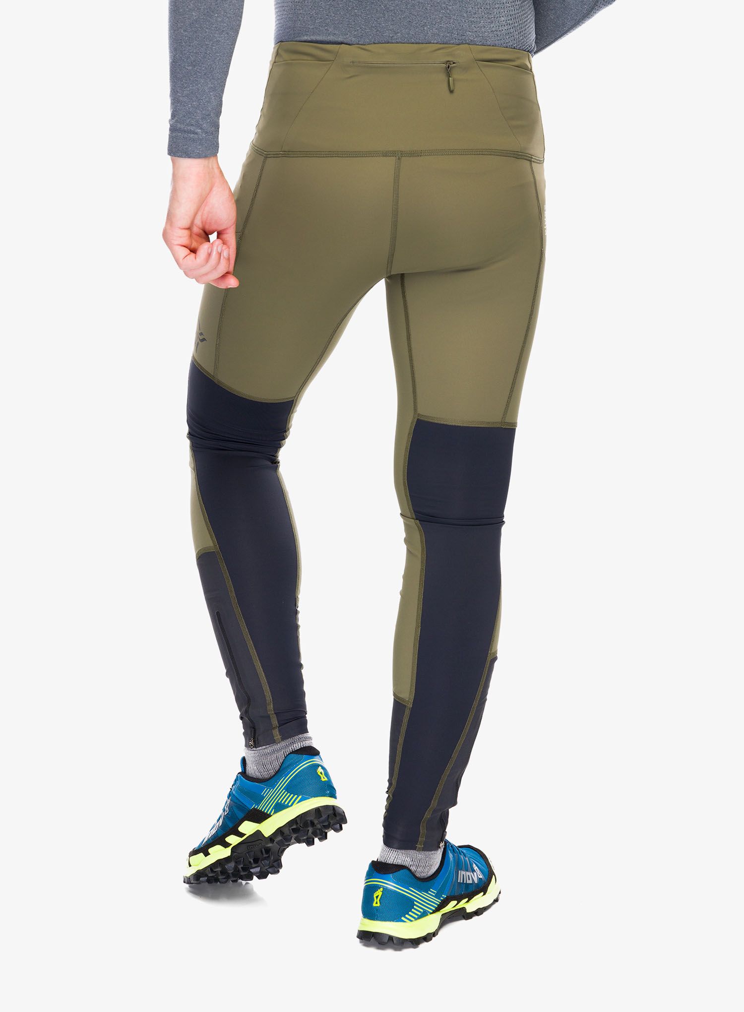 Legíny na behanie Norrona Senja Equaliser Stretch Tights - olive night/caviar