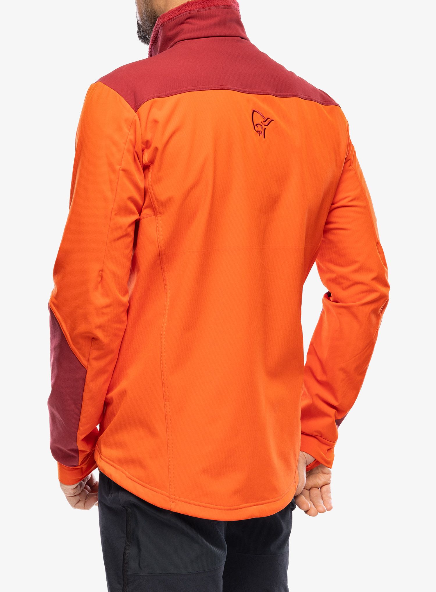 Softshellová bunda Norrona Trollveggen Hiloflex200 Jacket - arednalin/rhubarb