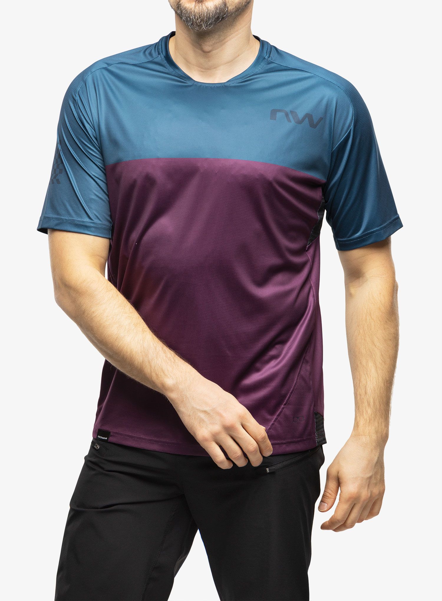 Cyklistické tričko Northwave Edge Jersey Short Sleeve  - deep blue/purple