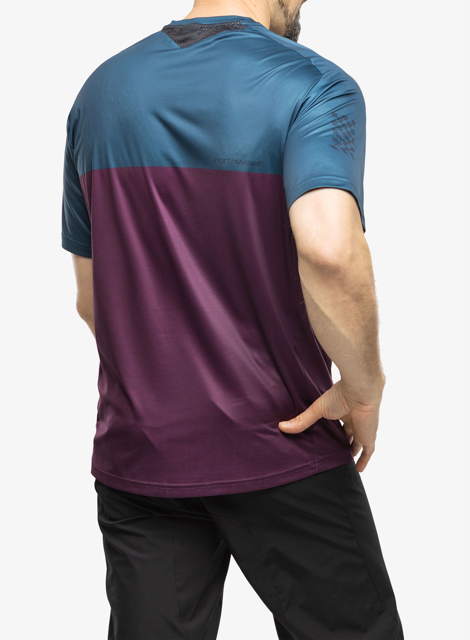 Cyklistické tričko Northwave Edge Jersey Short Sleeve  - deep blue/purple