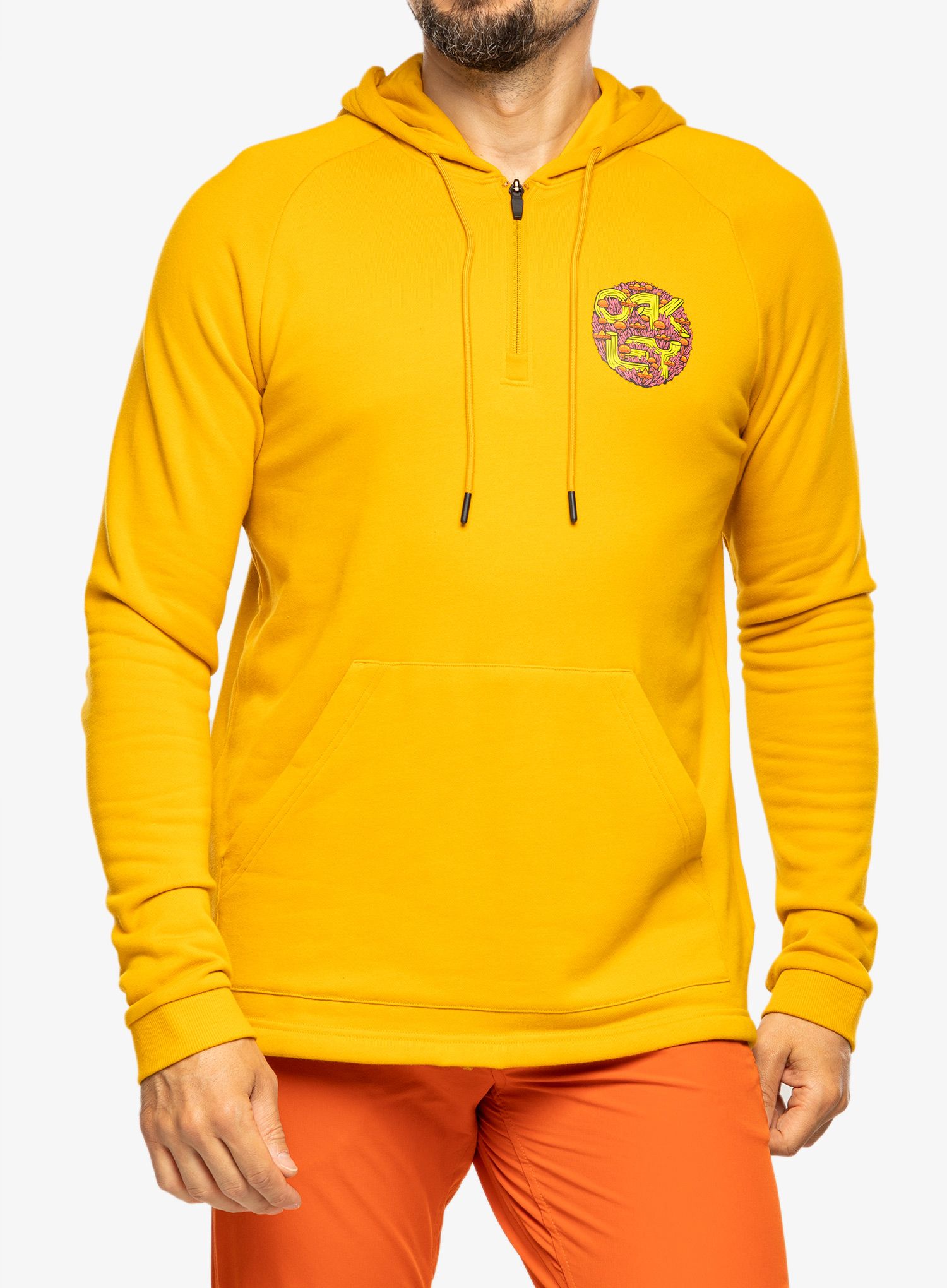 Mikina s kapucňou Oakley Agaricus Nassa 1/4 Zip Hoodie - amber yellow