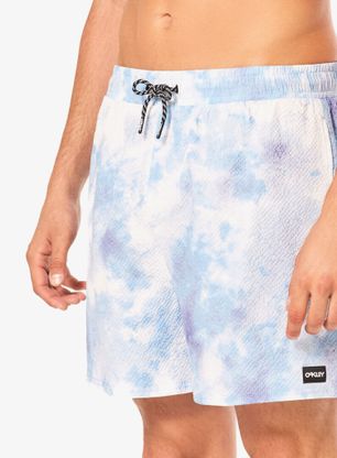 Kraťasy Oakley Deco Palms Rc Beachshort - tie dye clouds lt blue