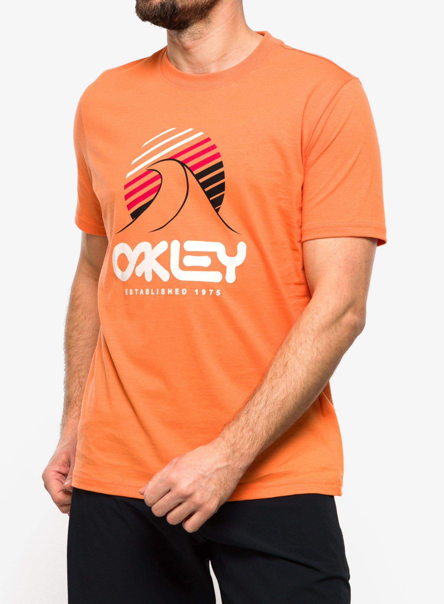 Bavlnené tričko Oakley One Wave B1B Tee - soft orange