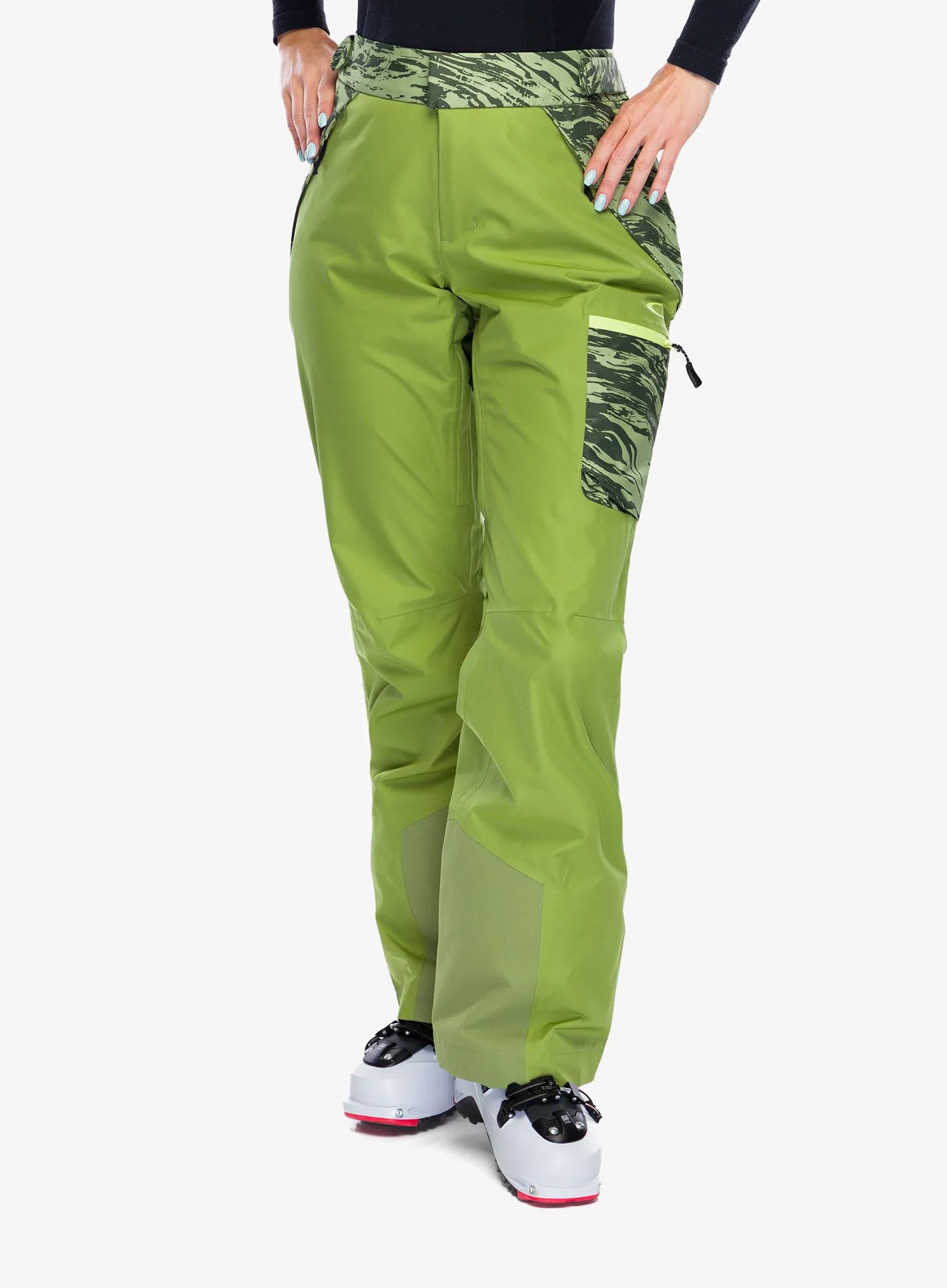 Dámske nohavice Oakley TC Juno Reduct Shell Pant 2.0 - duality swirl dbl green