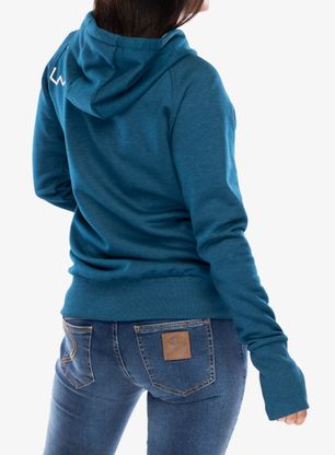 Dámska mikina s kapucňou Ocun Hoodie Zipper - blue opal/silverscone