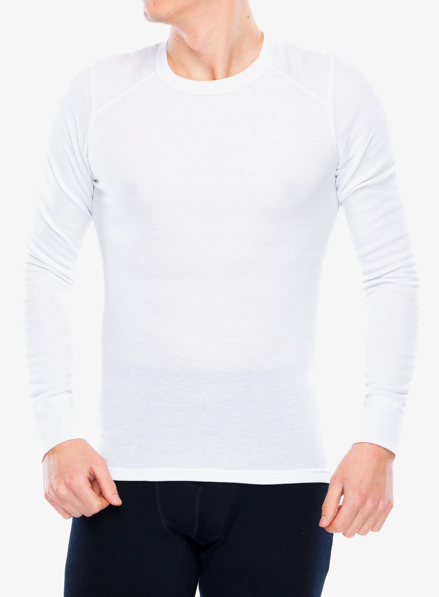 Funkčné tričko Odlo Active Warm Eco BL Top Crew Neck LS - white