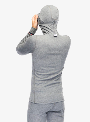 Funkčné tričko Odlo Active Warm Originals BL Top Facemask LS - odlo steel grey melange