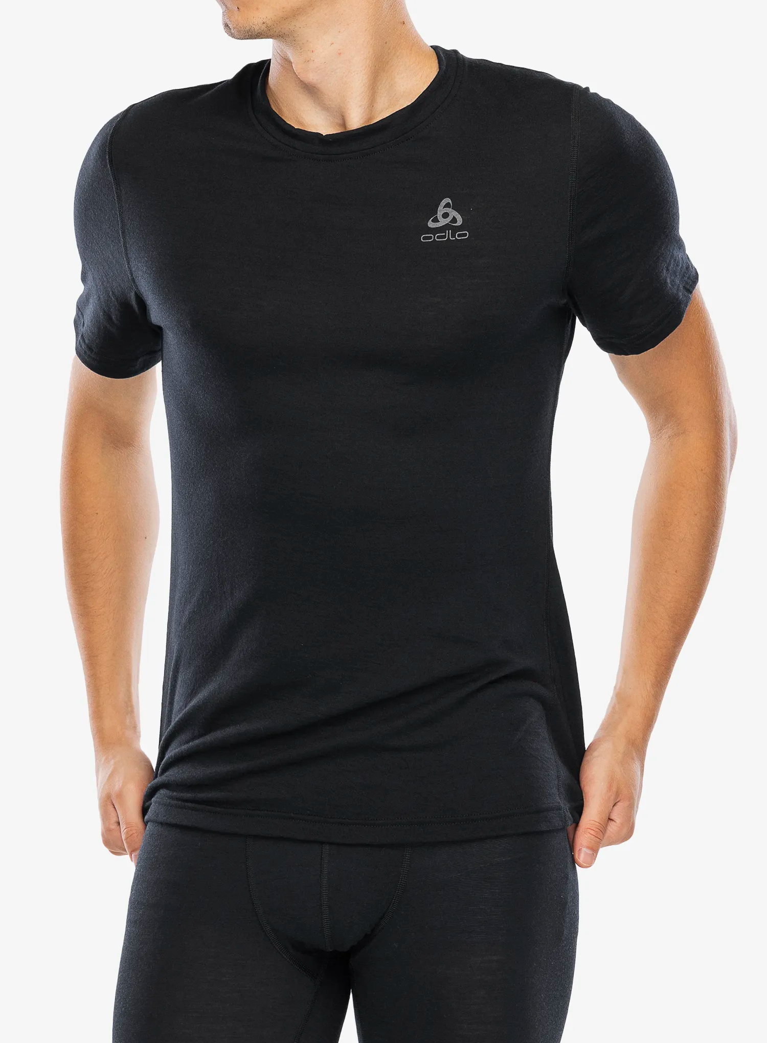Funkčné tričko Odlo Merino 160 BL Top Crew Neck SS - black