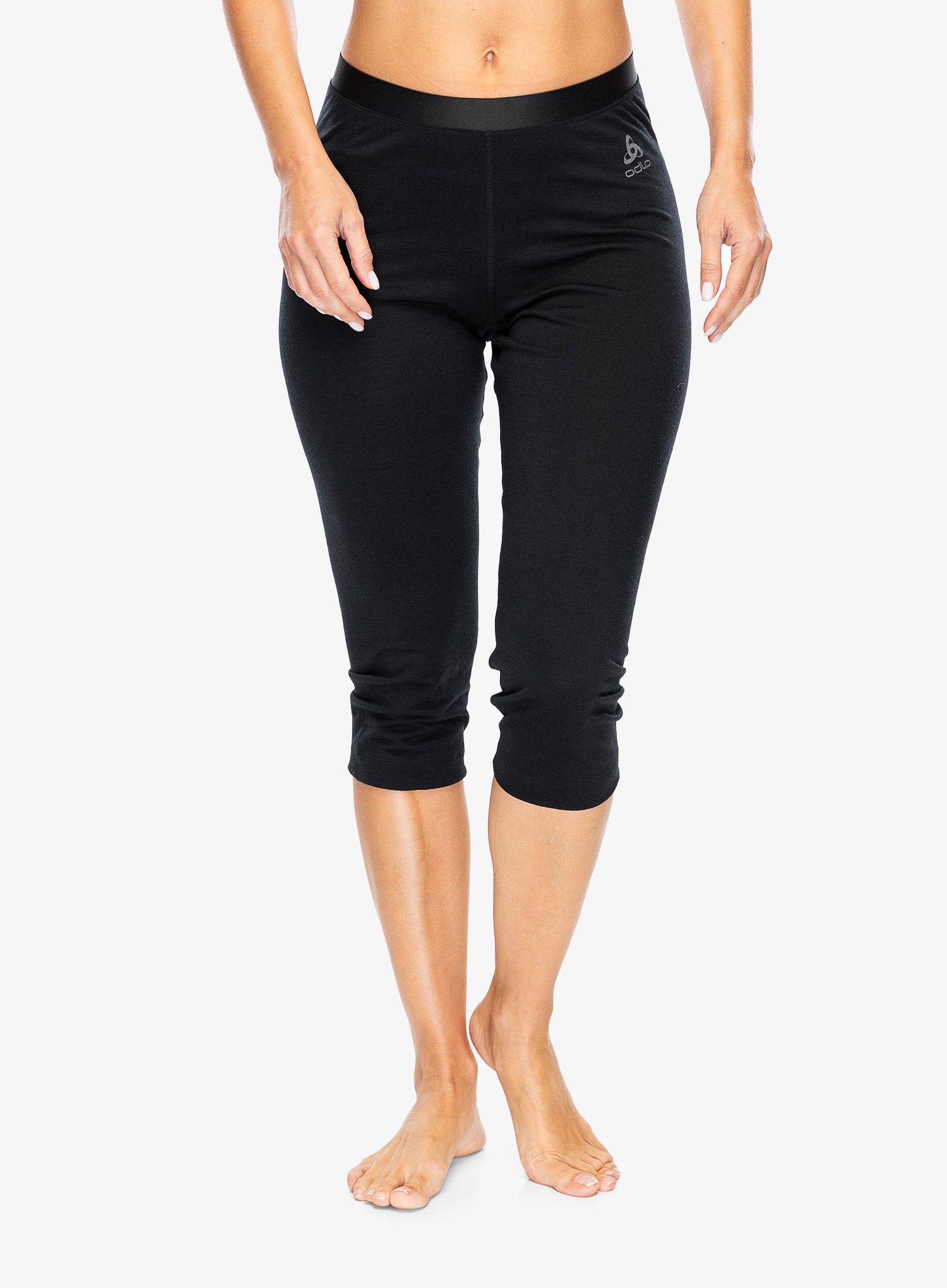 Dámske funkčné legíny Odlo Merino 200 BL Bottom 3/4 - black
