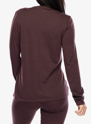 Dámska mikina bez kapucne Odlo Merino 200 Nature Lover TS Crew Neck LS - fudge
