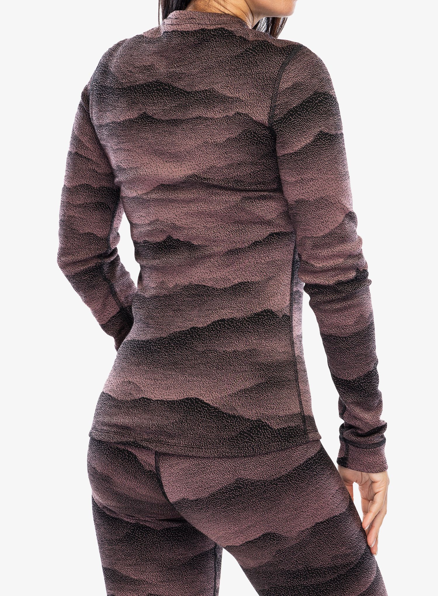 Funkčné tričko dámske Odlo Merino Ridgelines BL Top Crew Neck LS - fudge/black