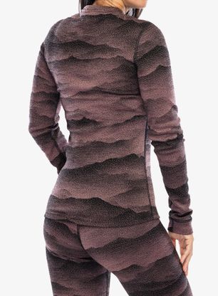 Funkčné tričko dámske Odlo Merino Ridgelines BL Top Crew Neck LS - fudge/black