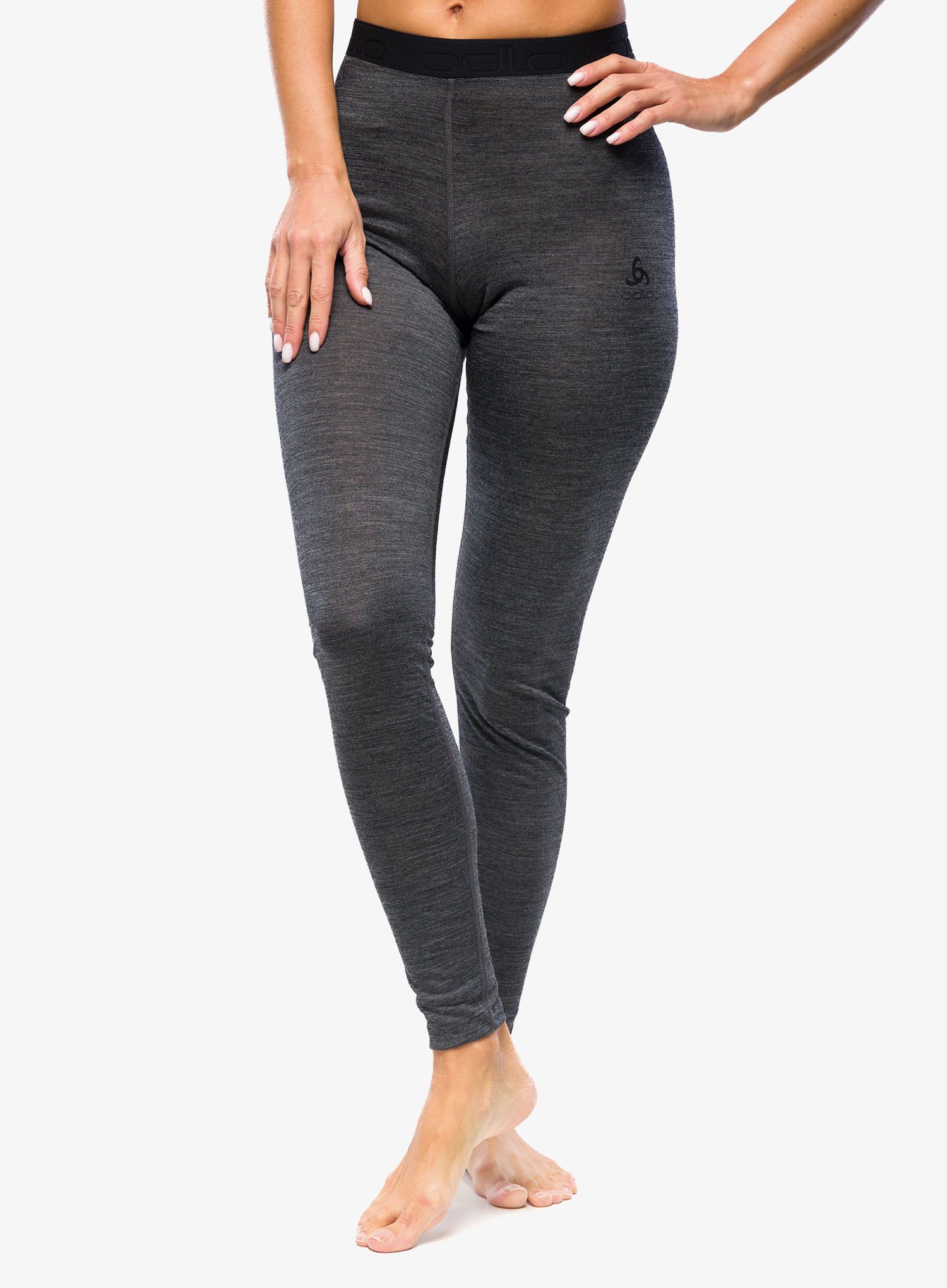 Dámske funkčné legíny Odlo Natural Performance PW 150 BL Bottom Long - dark grey melange