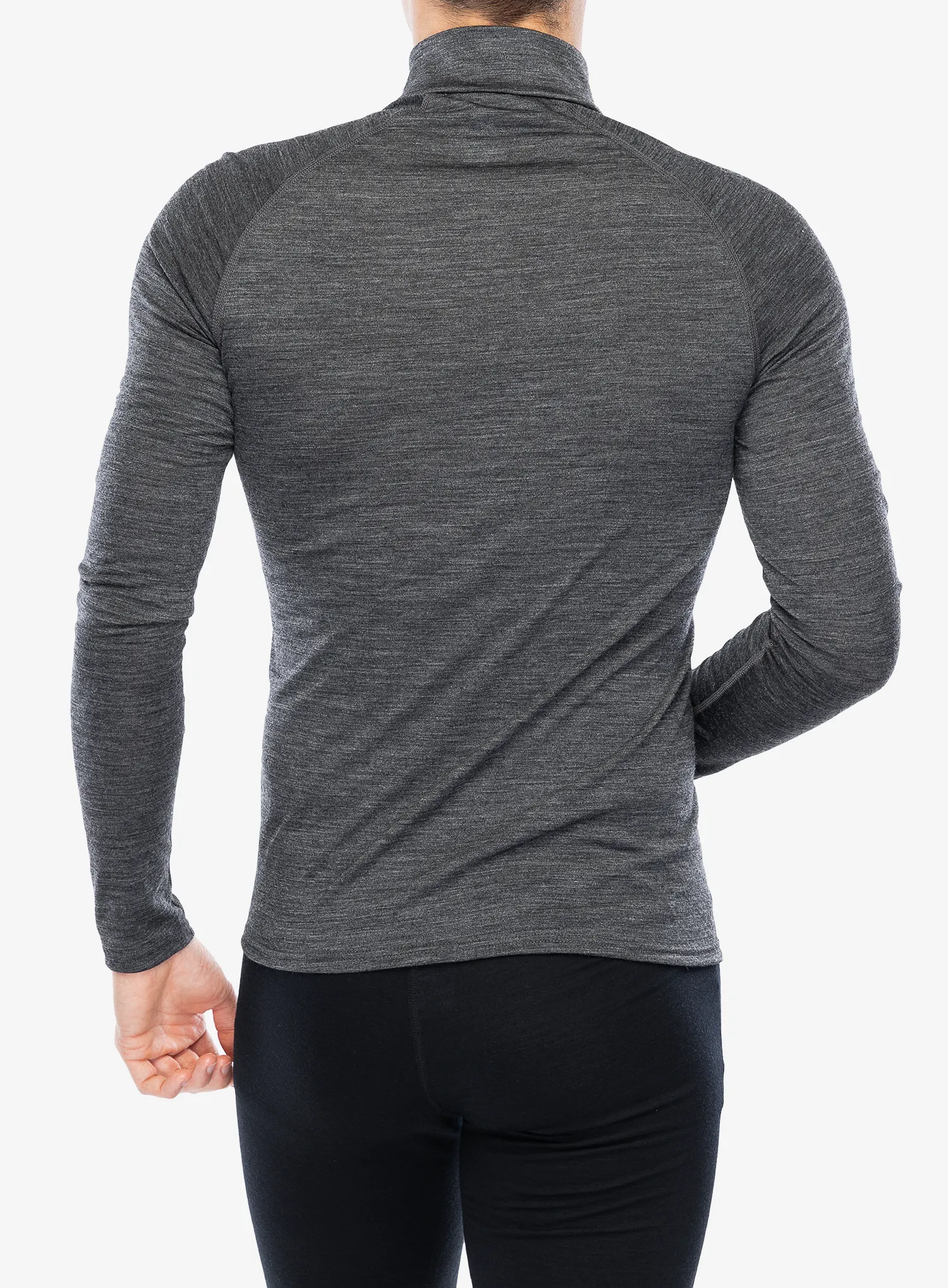 Funkčné tričko Odlo Natural Performance PW 150 BL Top Turtle Neck LS Half Zip - grey melange