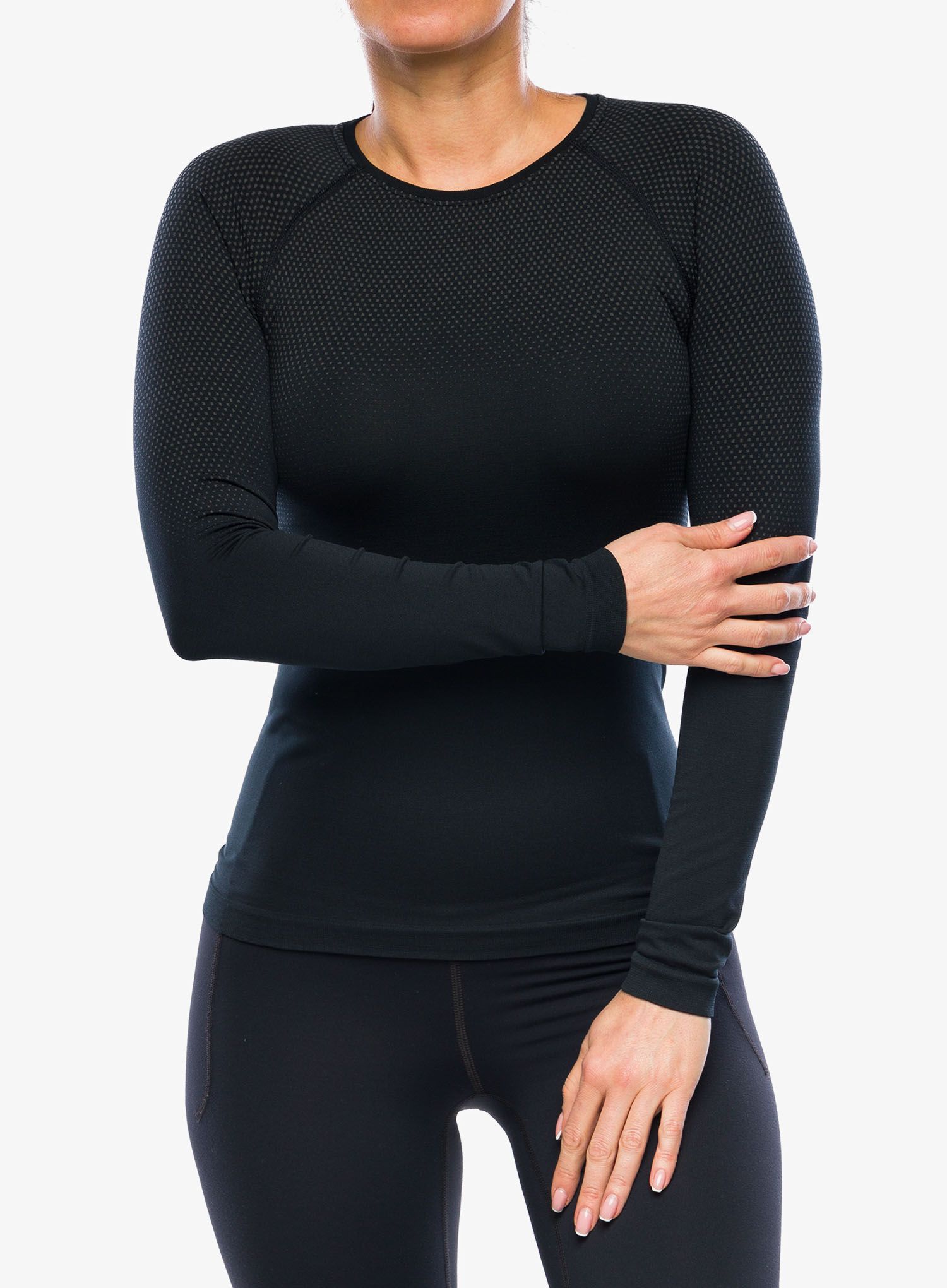 Funkčné tričko dámske Odlo Performance Light Eco BL Top Crew Neck LS - black