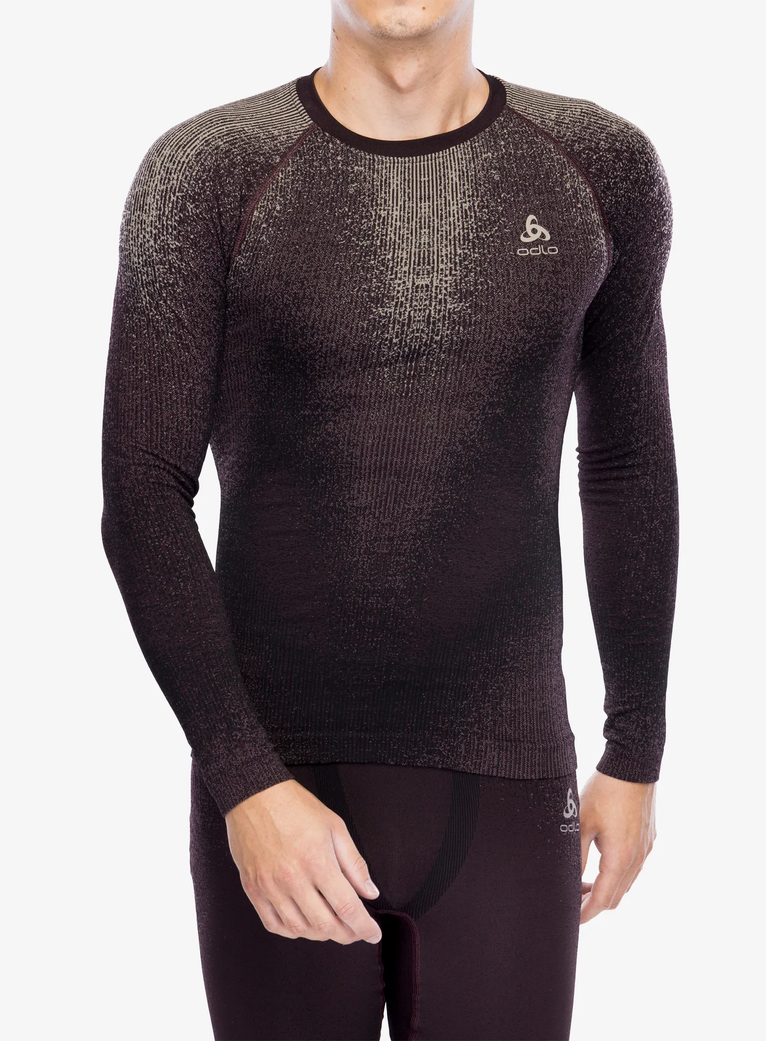 Funkčné tričko Odlo Performance Warm Blackcomb BL Top Crew Neck LS - fudge
