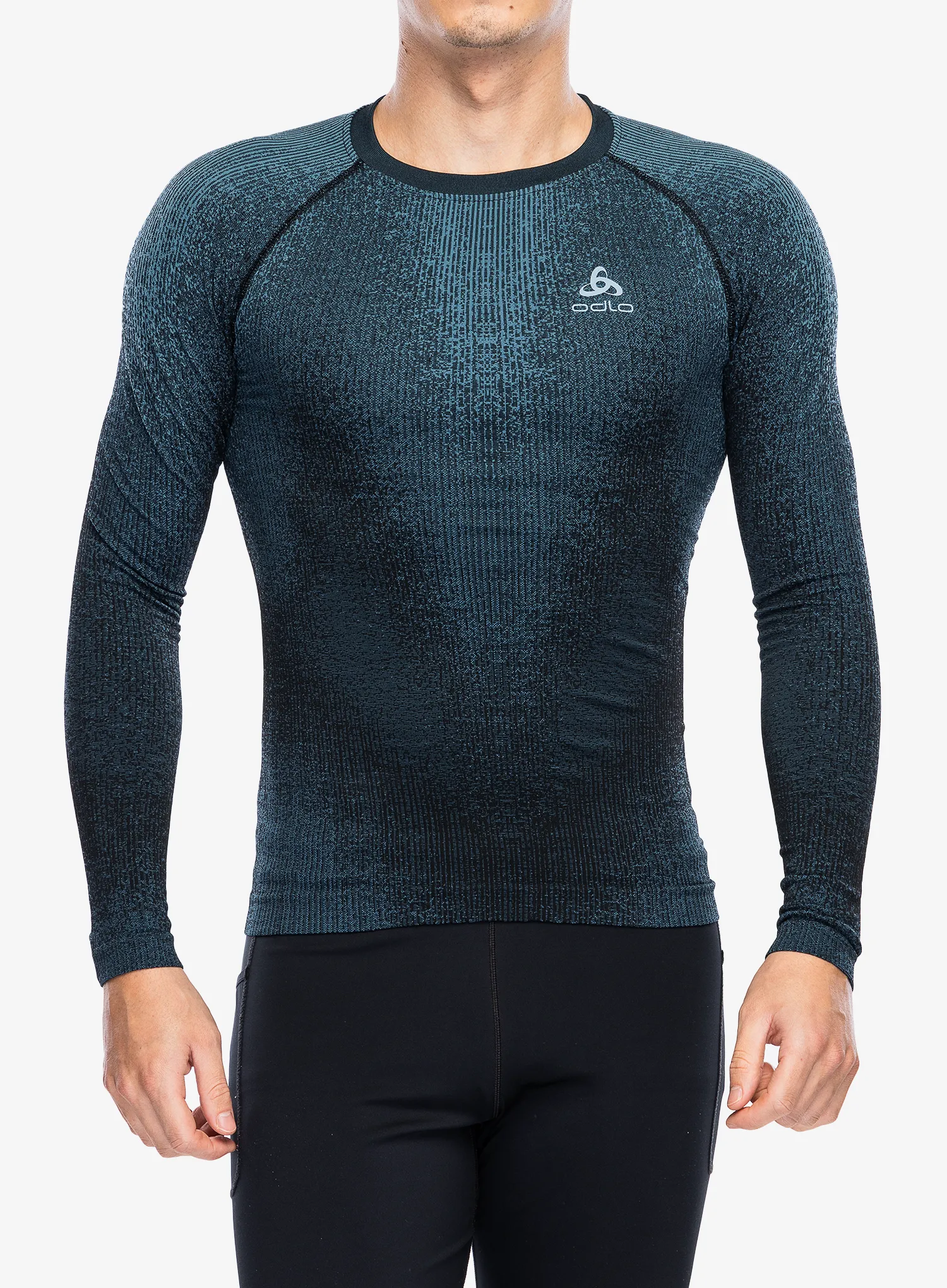 Funkčné tričko Odlo Performance Warm Blackcomb BL Top Crew Neck LS - provincial blue