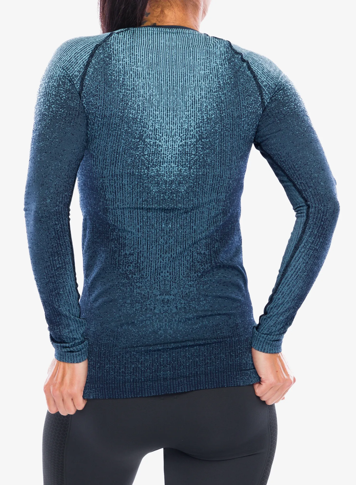 Funkčné tričko dámske Odlo Performance Warm Blackcomb BL Top Crew Neck LS - provincial blue