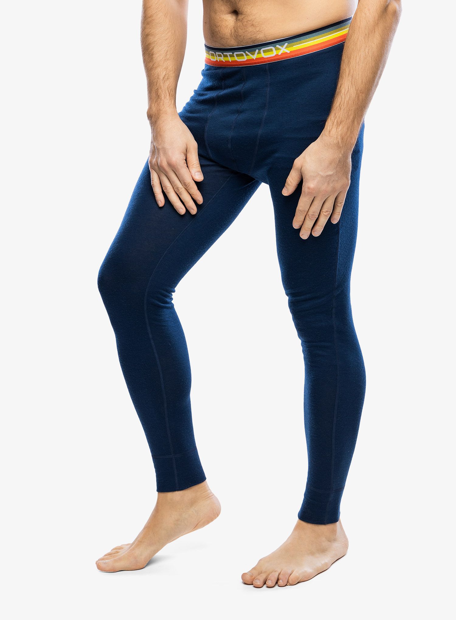 Funkčné legíny Ortovox 185 Rock N Wool Long Pants - deep ocean