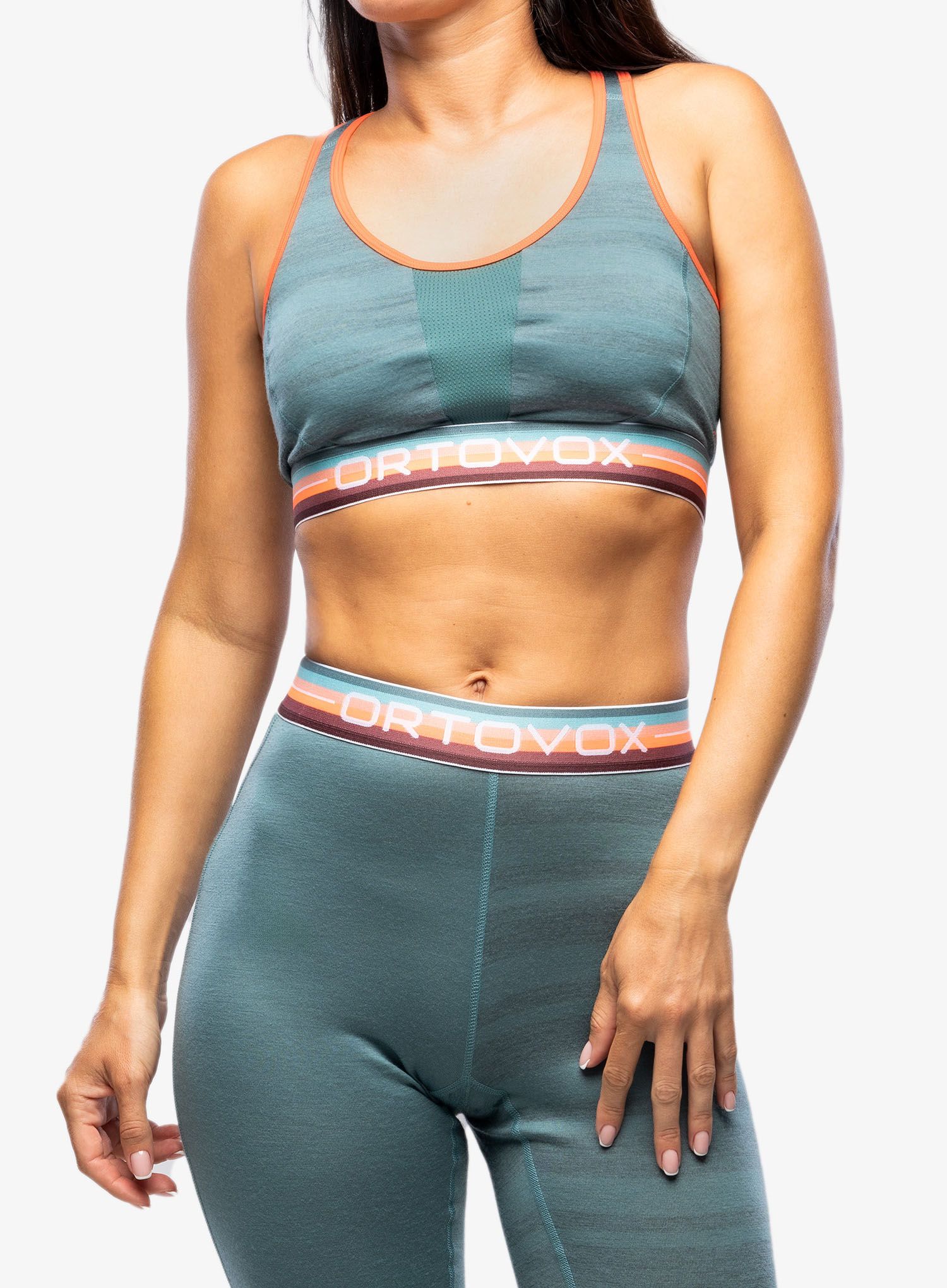 Športová podprsenka Ortovox 185 Rock N Wool Sport Top - arctic grey