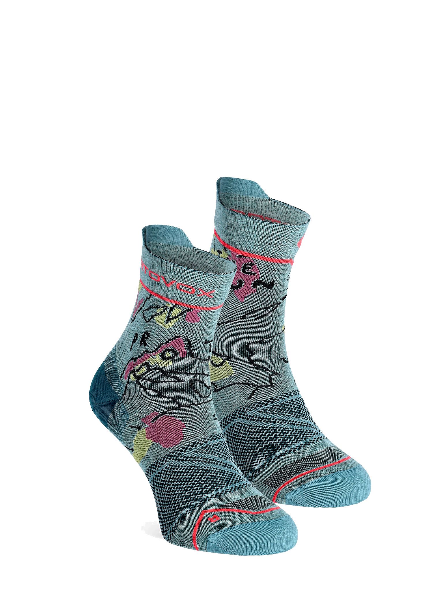 Dámske ponožky Ortovox Alpine Light Quarter Socks - ice waterfall