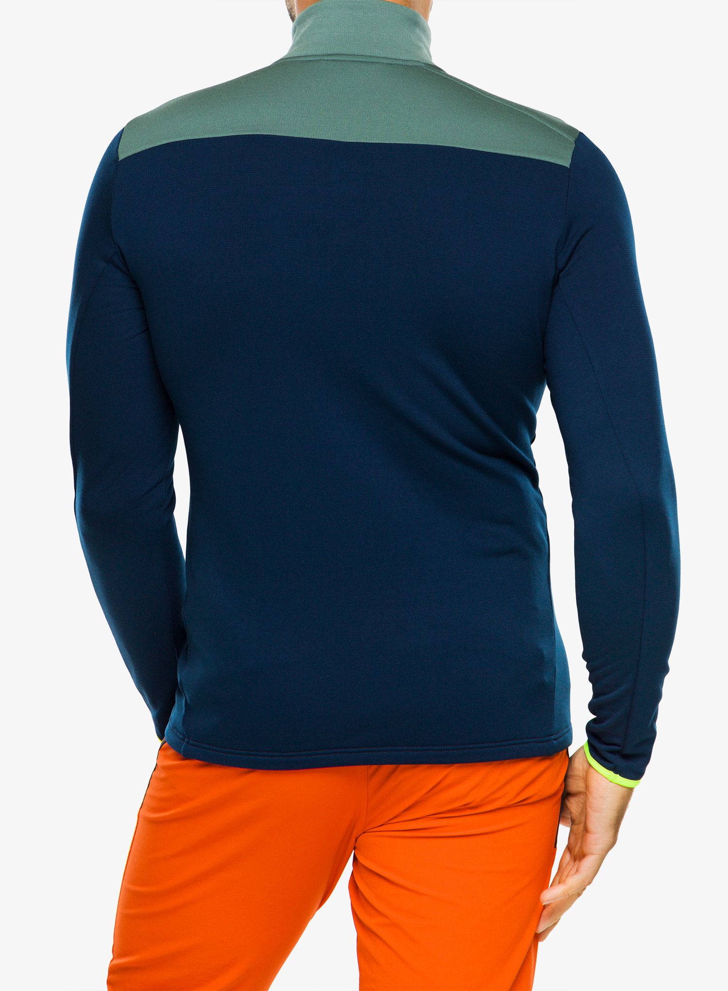 Funkčná mikina pánska Ortovox Fleece Light Zip Neck - deep ocean