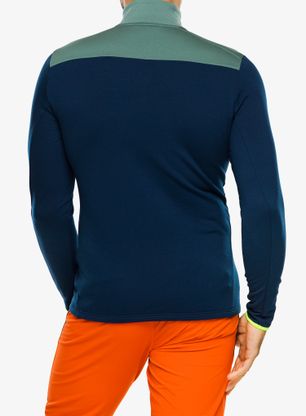 Funkčná mikina pánska Ortovox Fleece Light Zip Neck - deep ocean