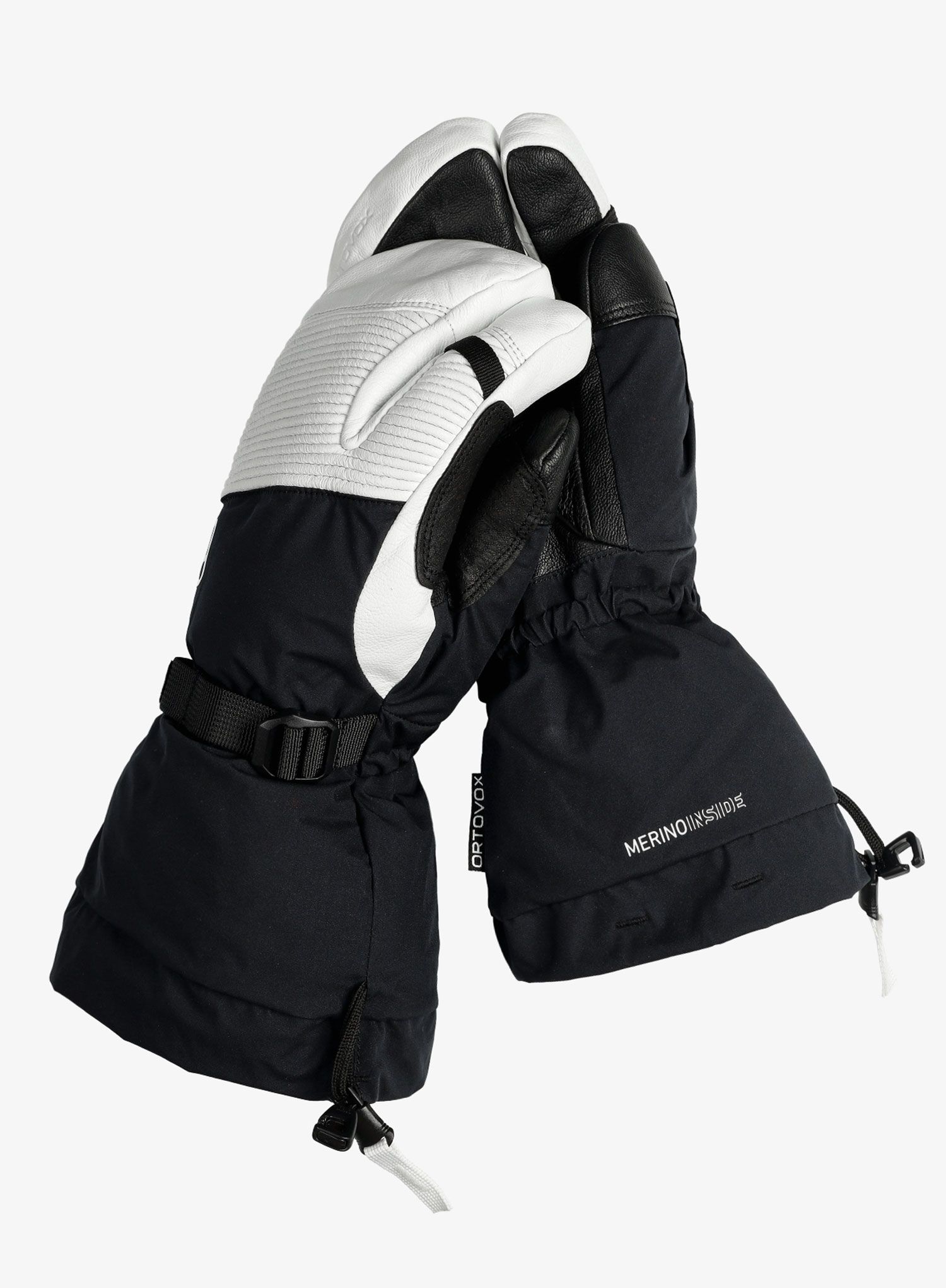 Lyžiarske rukavice Ortovox Freeride 3 Finger Glove Pro - black raven