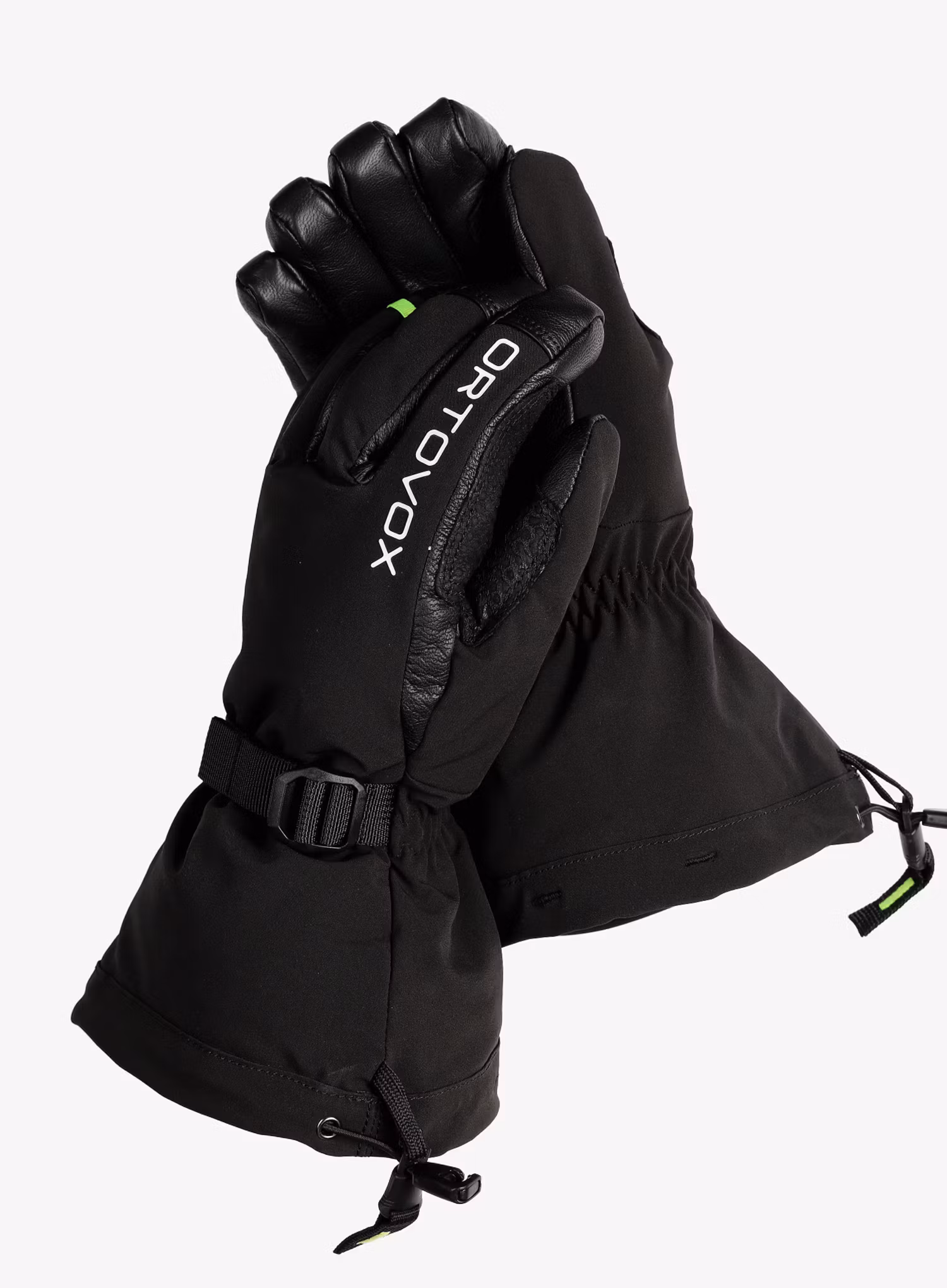 Lyžiarske rukavice pánske Ortovox Merino Mountain Glove - black raven