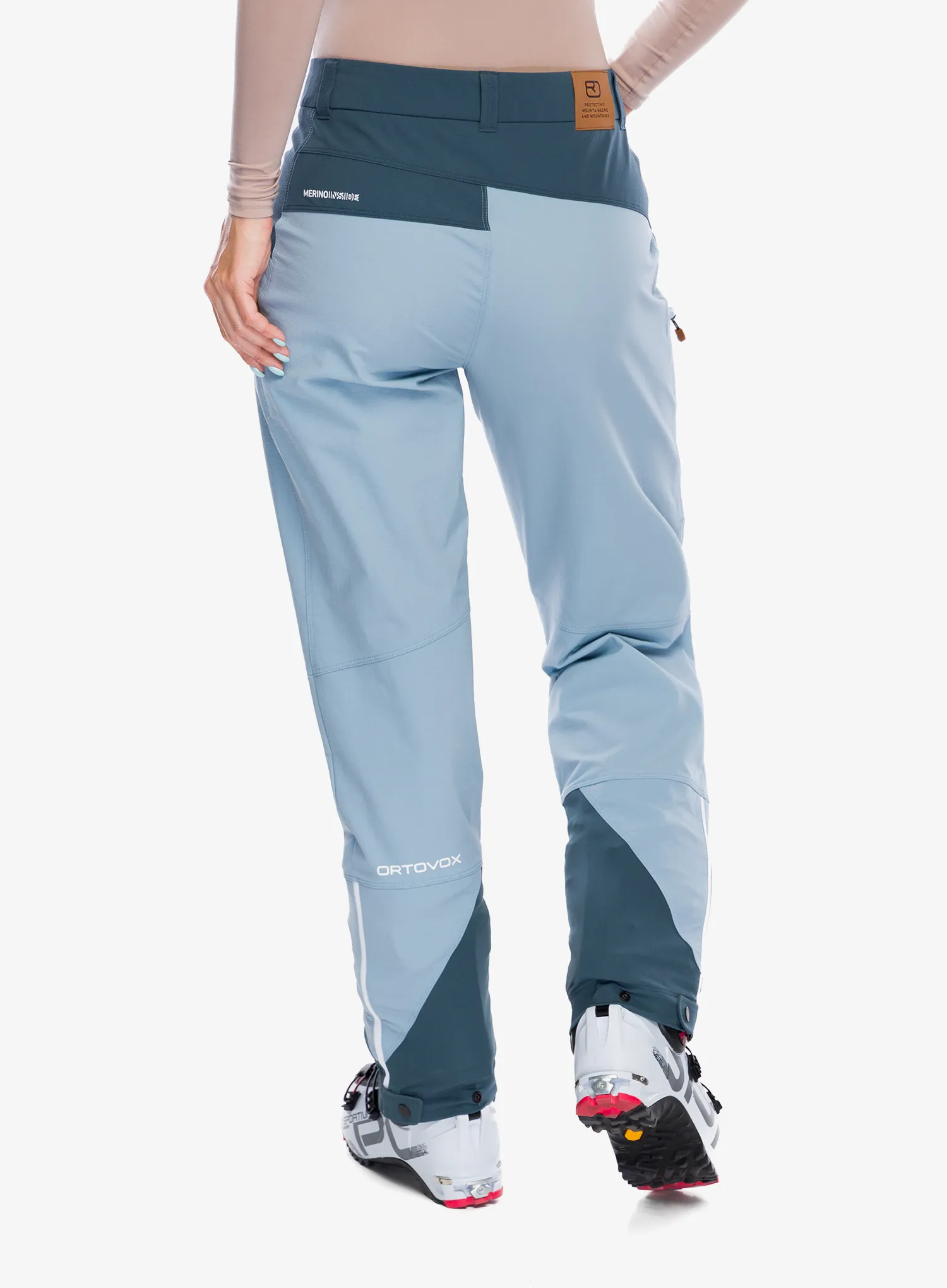 Dámske softshellové nohavice Ortovox Mondeval Pants - glacier grey