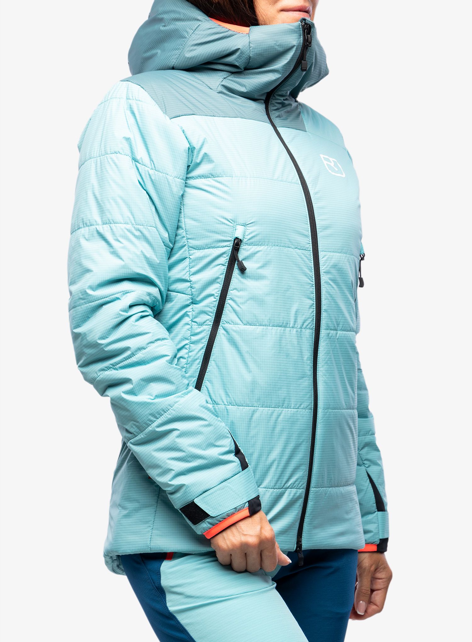 Lyžiarska bunda dámska Ortovox Swisswool Zinal Jacket - ice waterfall