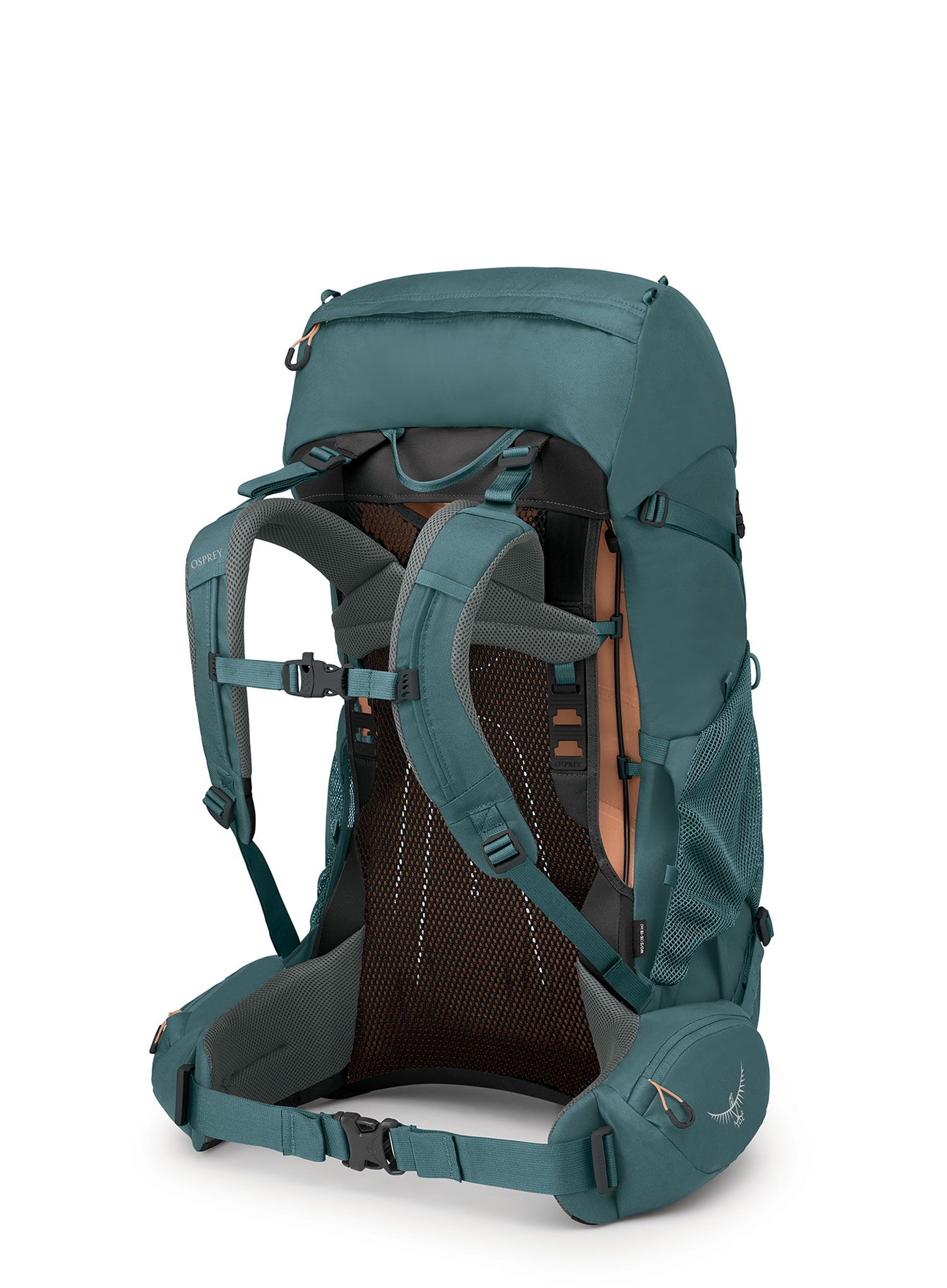 Dámsky trekingový batoh Osprey Renn 50 - cascade blue/melon orange