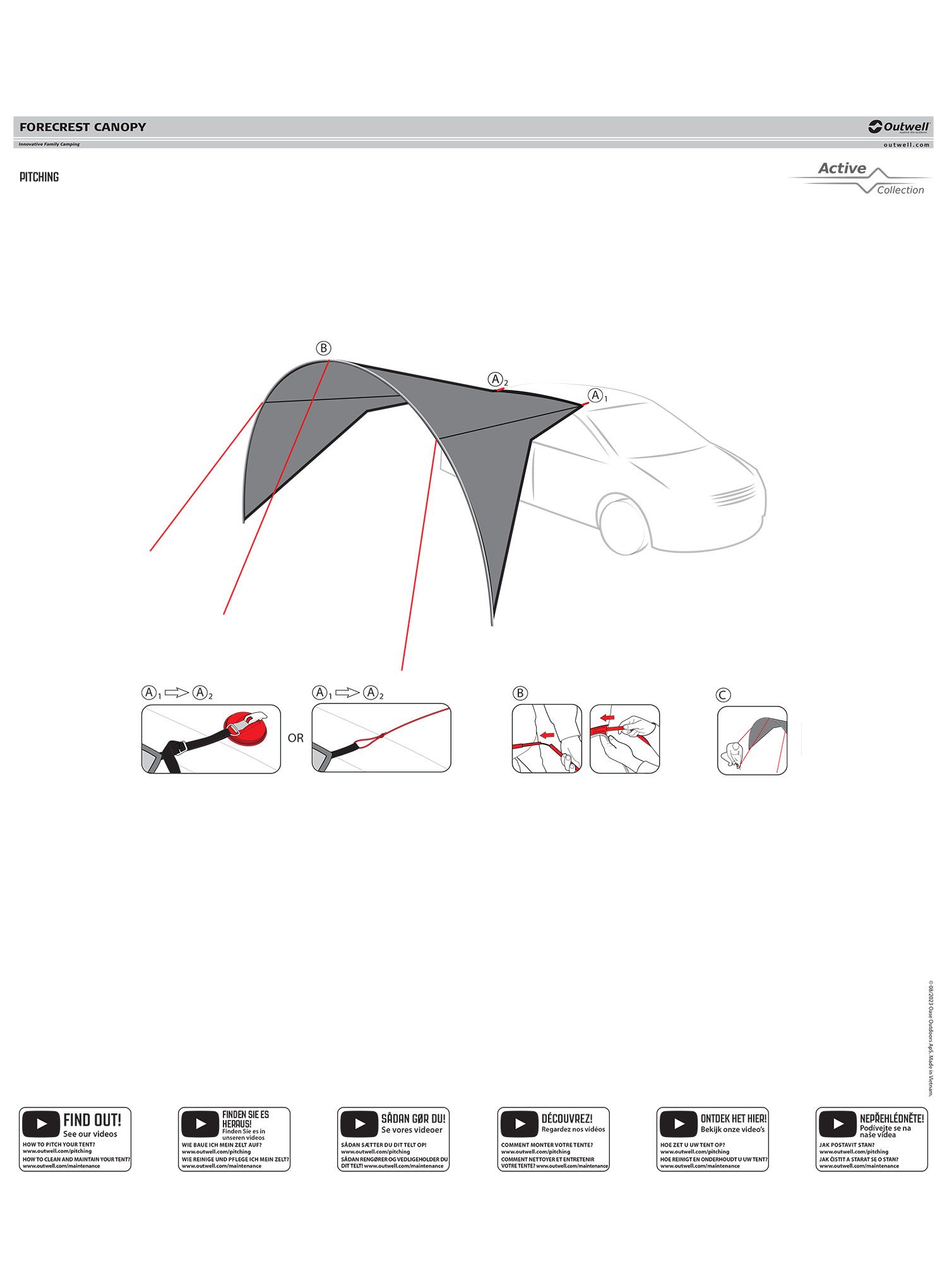 Strieška Outwell Forecrest Canopy - green