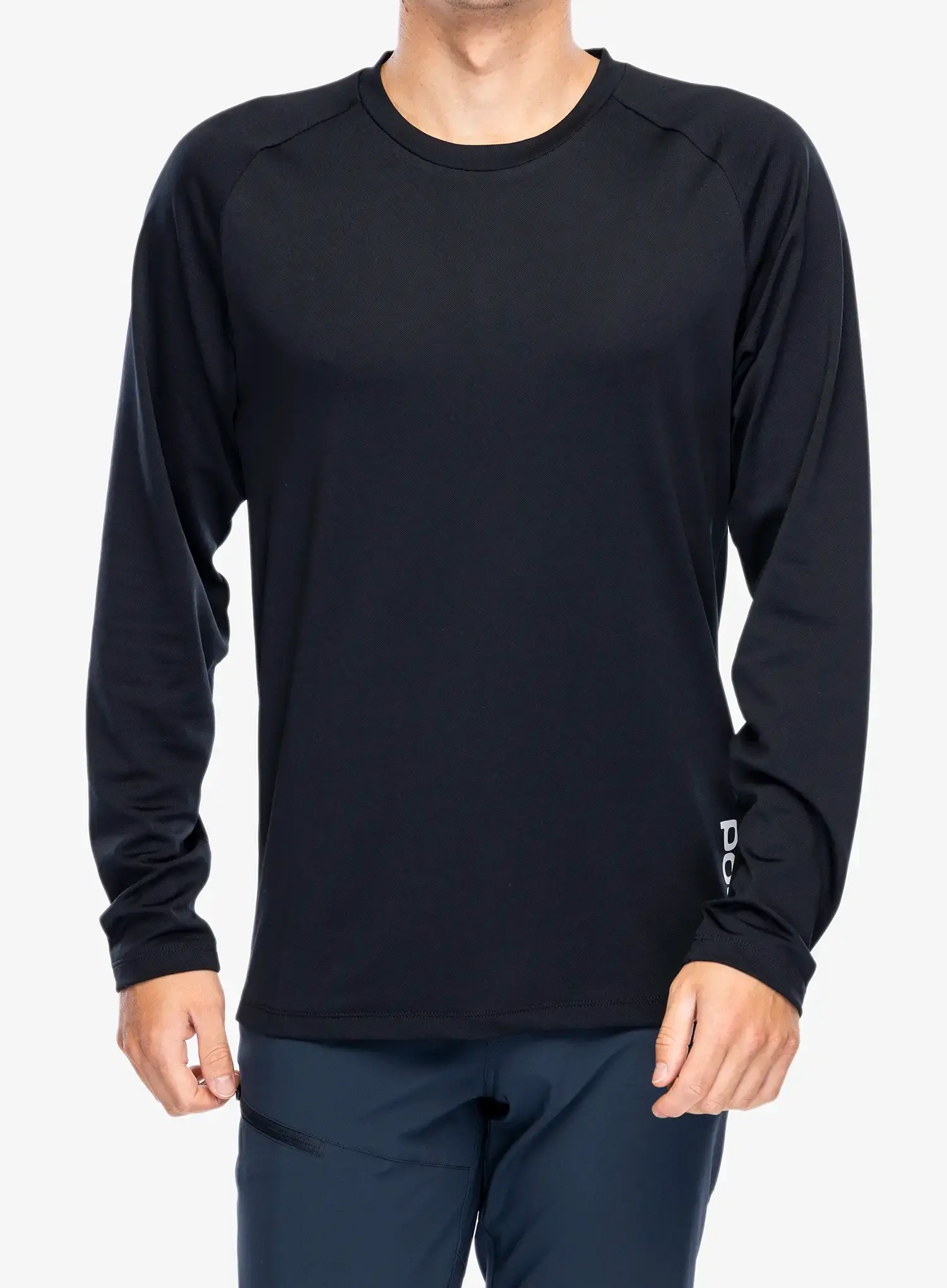 Cyklistická mikina POC Essential DH LS Jersey - carbon black