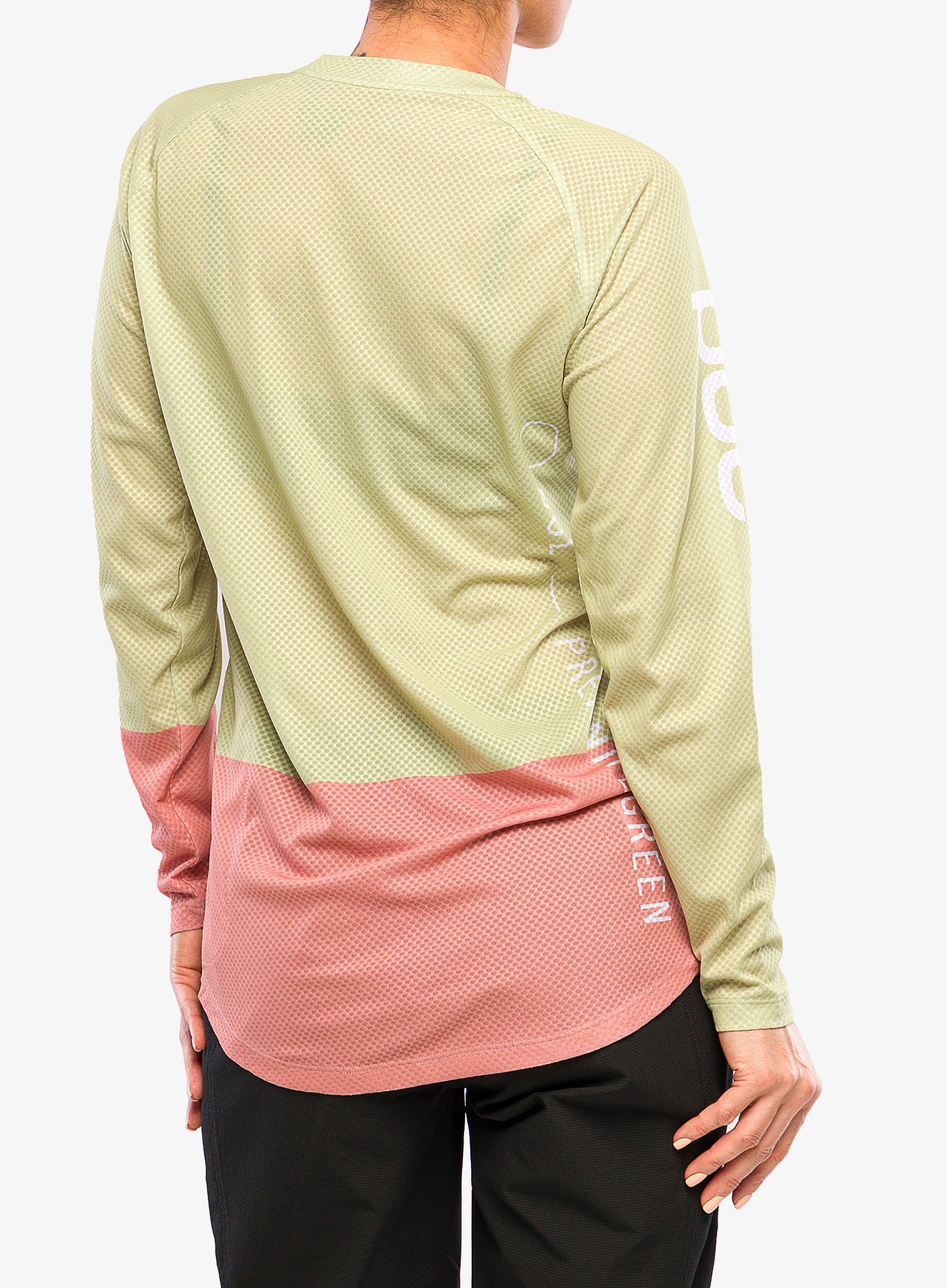 Dámska cyklistická mikina POC MTB Pure LS Jersey - prehnite green/rock salt